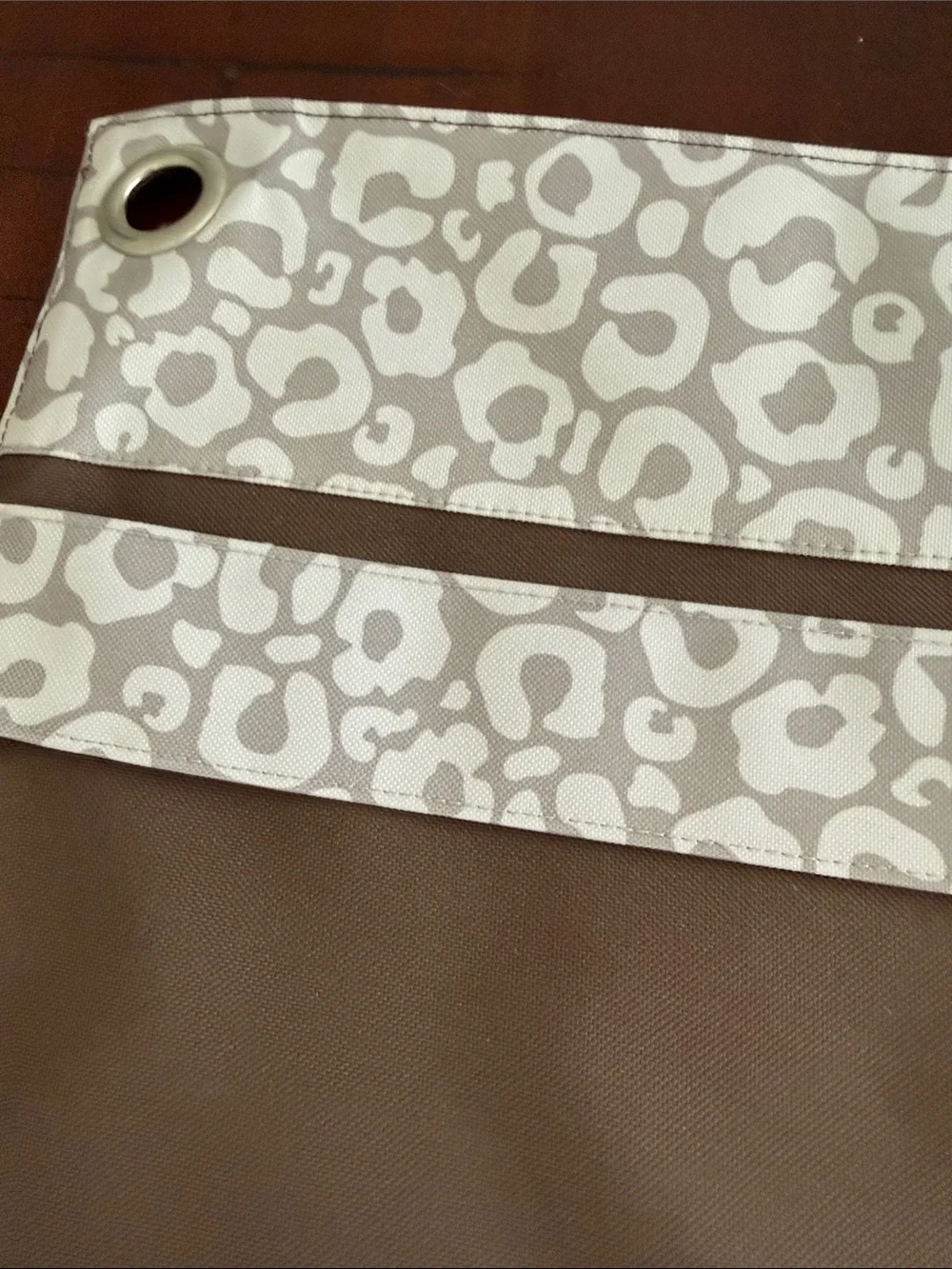 Gently used - Brand: Thirty-one Brown and Cream Leopard Print Hanging Organizer
